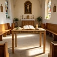 thumbnail image 3 of FixtureDisplays® 45 X 28 X 29" Wood Church Holy Communion Table Easy Assemble Video 11464, 3 of 12