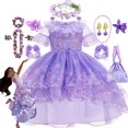 thumbnail image 1 of Vestido de princesa Isabela Mirabel, traje de Cosplay Floral de malla, ropa de Encanto para niña, Dolores, fiesta de carnaval, Vestidos para niños Fivean unisex, 1 of 2