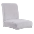 thumbnail image 4 of de silla de comedor elásticas de 12X de silla de comedor extraíbles suaves para decoración para hogar tres BLESIY Funda de asiento de terciopelo con respaldo bajo, 4 of 8
