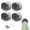 Gray, variant on Round Adhesive Push Towel Hooks for Kitchen, Hand and Dish Towels, Matte Black, 4 Pack