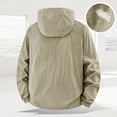 thumbnail image 5 of LNWUY (M-5XL) Men's Big and Tall Lightweight Windbreaker Hooded Jacket Drawstring Zip Front Side Pockets Casual Outerwear Yellow XXXL, 5 of 8