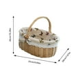 thumbnail image 2 of Pique-nique en Osier avec Poignée pour Rangement des Aliments Mariage Vacances Jardinage Randonnée Accessoire de Photographie, 2 of 6