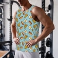 thumbnail image 5 of KLL Hot Dog Pizza Print Men's Muscle Gym Workout Stringer Tank Tops Bodybuilding Fitness T-Shirts Tank Tops Men-Medium, 5 of 7