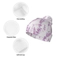 thumbnail image 3 of Pofeuu Lavender Flowers Print Beanie Hat for Men Women Knit Winter Hat Warm Cuffed Skull Beanie Slouchy Soft Unisex, 3 of 6
