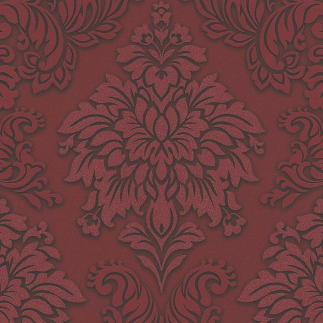AS Creation - Papel Tapiz Texturizado Lizzy London Diseño Barroco (Rojo)