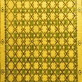 thumbnail image 1 of Ahgly Company Indoor Square Abstract Yellow Modern Area Rugs, 3' Square, 1 of 4