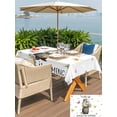 thumbnail image 5 of Outdoor Tablecloth with Umbrella Hole for Patio/Picnic/Party/Camping, Groundhog Waterproof Table Cloth Rectangle Table Cover Washable, Spring Floral Butterfly Botanical (52"x 70"), 5 of 8