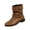 Brown, variant on EKVAHL Women's Slouchy Mid‑Calf Boots, Buckle Decorated Western Booties, Low Heel Round Toe Casual Daily Boots Brown