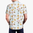 thumbnail image 4 of Daiia Squirrel In The Forest Pattern Men’s Polo Shirts,Solid Deck Shirt,Classic Fit, Breathable Cotton Polo for Casual and Sport Wear-XX-Large, 4 of 9