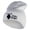 White, variant on Spooky Night Embroidered 12 Inch Long Knitted Beanie - Orange OSFM