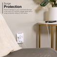 thumbnail image 4 of Protector contra sobretensiones GE Pro, extensor de 3 salidas y 2 puertos USB, color blanco, 4 of 6