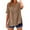Brown, variant on Cotton Shirts for Women Loose Fit, Yigetop Loose Shirt Top Stand Solid Color Sleeve Collar Casual Women's Shirt Women's Shirt Short Sleeve Shirts for Women Beige L