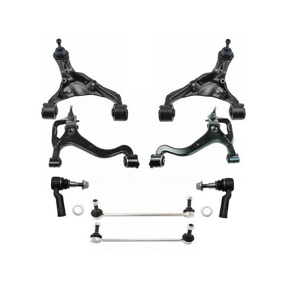 Front Control Arm Ball Joint Tie Rod and Sway Bar Link Kit 8 Piece - Compatible with 2010 - 2013 Land Rover Range Rover Sport 2011 2012