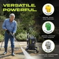 thumbnail image 3 of Sun Joe 2200 PSI Electric Pressure Washer, 1.1 GPM Power Cleaner w/ 7-Piece Accessory Kit, 3 of 7