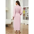 thumbnail image 3 of U2SKIIN Satin Robes for Women, Full-length Soft Silk Lightweight Bathrobe,(Dusty Pink,S), 3 of 5