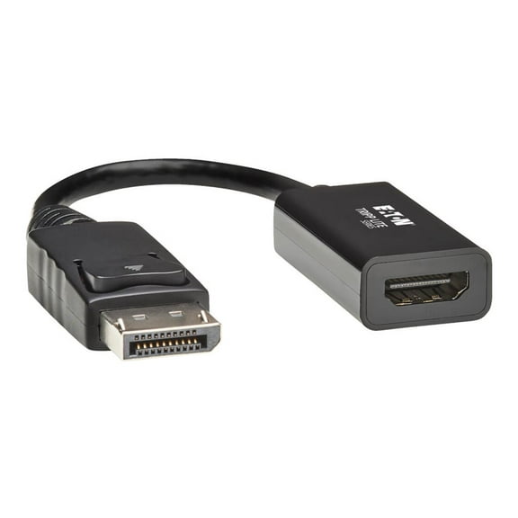 Tripp Lite DisplayPort to HDMI 2.0 Adapter-M/F, Latching Connector, 4K@60 Hz, 6 in., Black, DP to HDMI (p136-06n-h2v2lb)