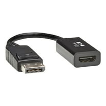 Tripp Lite DisplayPort to HDMI 2.0 Adapter-M/F, Latching Connector, 4K@60 Hz, 6 in., Black, DP to HDMI (p136-06n-h2v2lb)