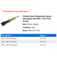 thumbnail image 2 of Cylinder Head Temperature Sensor - Compatible with 2009 - 2016 Ford Escape 2010 2011 2012 2013 2014 2015, 2 of 2
