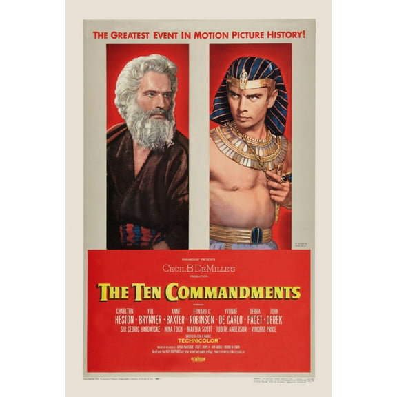 Ten Commandments The Poster 16x24 Poster Medium Art Poster 16x24 Unframed, Age: Adults Best Posters