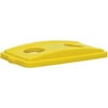 Continental Commercial 7316YW Rrecycle Trash Can Lid, Yellow