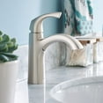 thumbnail image 3 of Moen Lindor Brushed Nickel Single Handle Bathroom Faucet 4 in., 3 of 6