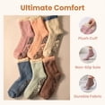 thumbnail image 5 of TRANSLINK 6 Packs Womens Fuzzy Socks Non Slip Warm Cozy Winter Slipper Socks Gift Size 5-9, 5 of 7