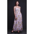 thumbnail image 5 of Bimba Black Berry & Yellow Sparrow Bird Printed Women Georgette Smocked Strap Dress-Medium, 5 of 7