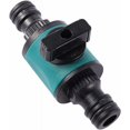 thumbnail image 3 of 2pcs 16mm Garden Hose Quick Connector with 2 Way Shutoff Valve, 3 of 5
