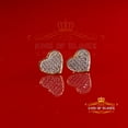 thumbnail image 2 of King of Bling's 10K Real Yellow Gold with 0.15ct Diamond Heart Stud Earring For Women 's & Men's, 2 of 12