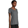 thumbnail image 3 of Hanes Heathered V-Neck Tee Sport Womens Performance Cool DRI UV Protection Plain, 3 of 3
