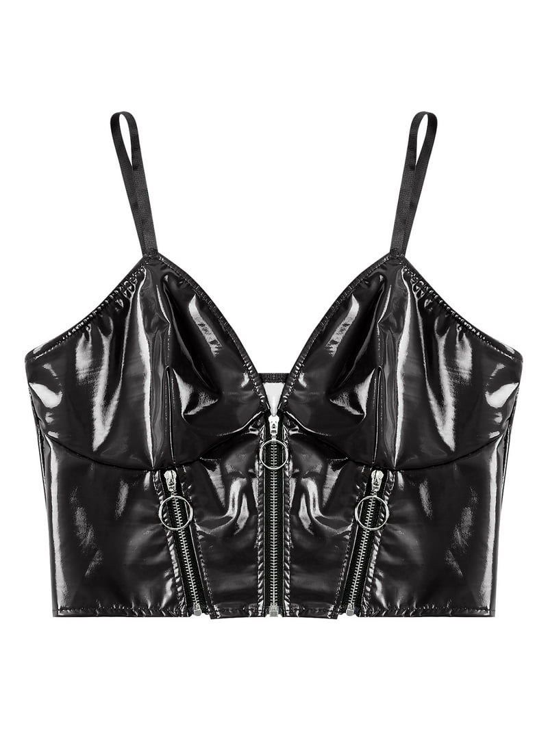 トップス INSCRIRE Lingerie Camisole Women Y2K Front Split Tank Top Sleeveless Lace Trim Scoop