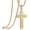 Gold, variant on Cross Pendant Our Father Lord's Prayer Necklaces for men, Stainless Steel, 24 Inch, 1 Count Per Pack