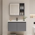 thumbnail image 4 of Armario de baño montado en la pared, combinación de lavabo, tocador de cerámica integrado, mueble con espejo, 4 of 4