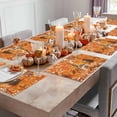 thumbnail image 3 of Fall Placemats Set of 4 Hedgehog Maple Leaves Place Mats Thanksgiving Placemat Autumn Plant Table Mats for Dining Kitchen Table Holiday Dinner Party Home Fall Decorations 13x19 Inch, 3 of 8