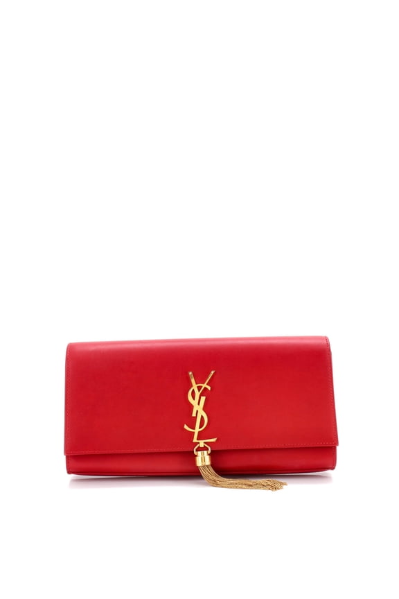 Pre-Owned Classic Monogram Tassel Clutch Leather Long By Rebag