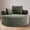 Green + Primary Living Space + American Design + Fiber Foam and Polyester Fiber Pad + Velvet + Foam+Spring, variant on Round Sofa Bed with Memory Foam Sectional Couches for Living Room, Cloud Couch with three pillows, Black