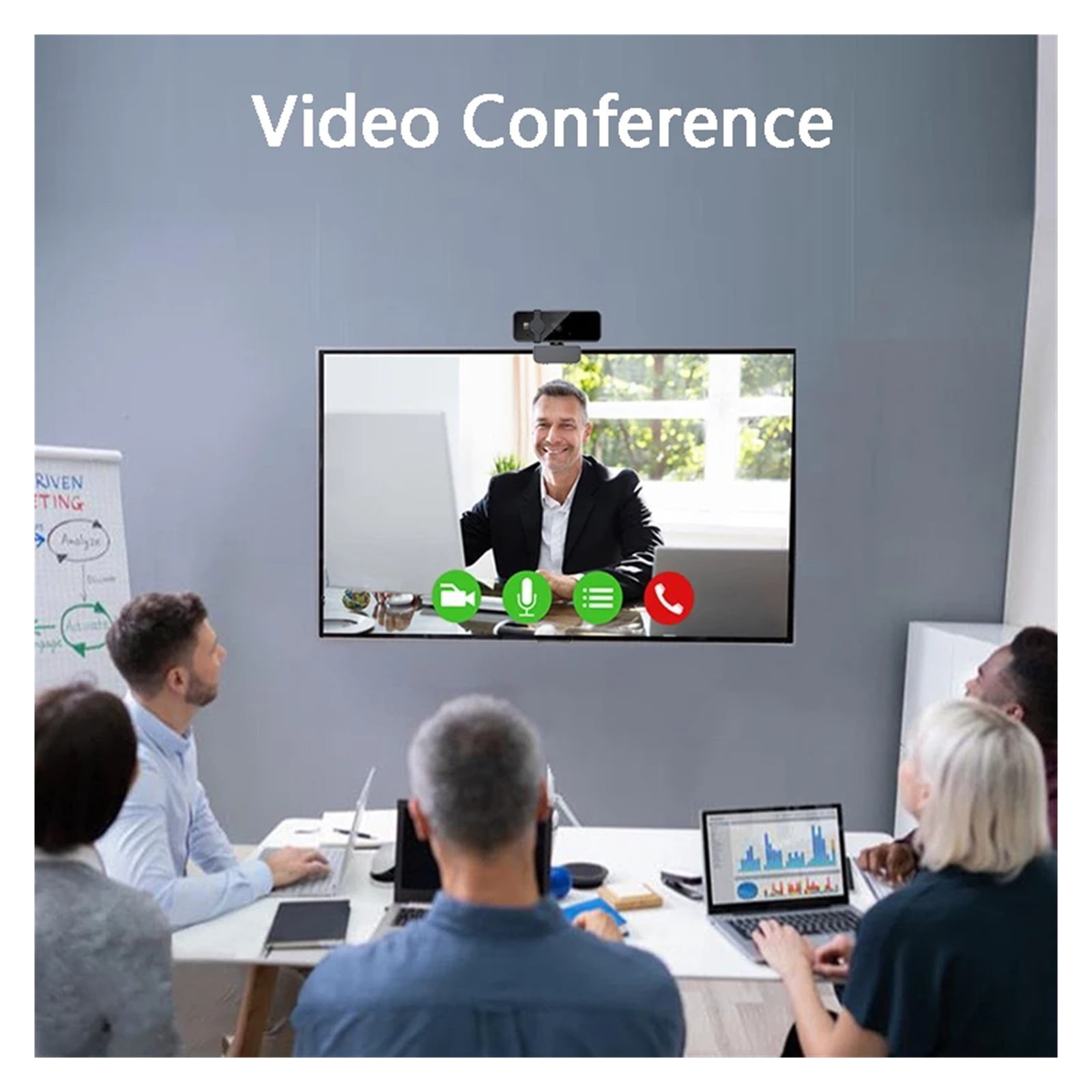 4K Webcam Auto  2K Laptop Computer Camera with Microphone USB  and Play 1080P Camera PC for Streaming / Video Call