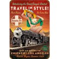 thumbnail image 1 of Placa Metal Vintage Tren Pintura Hierro Rectangular Arte La Pared 20x30cm, 1 of 9
