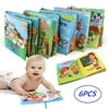 Magicfly 6pcs Educational Baby Soft Cloth Books, Great Gifts for Babies Boys Girls