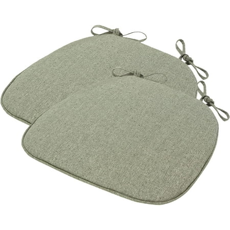 

PIKADINGNIS Chair Cushion with Ties for Dining Chairs [16.9 X 16.1 X 13.7 Inches] Non Skid Dining Kitchen Chair Pad and Seat Cushion with Cover (Green 2)