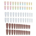thumbnail image 1 of Uñas postizas de cobertura total con presión larga para mujeres y niñas (3 cajas, 24 piezas cada una) 1089, 1 of 6