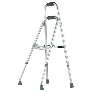 KFFKFF Folding Walker Aluminum Mobility Walker for Elderly,6-Level Height Customization, Lightweight Aluminum |One-Handed Side Style Aid for Disabled and Handicapped,Supports up to 350LBS