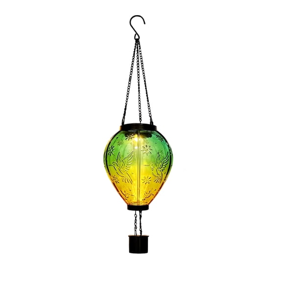 Solar Hot Air Balloon Light Solar Powered Hanging Decorative Lantern For Patio Yard Garden Porch 1 Pack