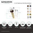 thumbnail image 3 of Kingston Brass Kb2001 Drenaje Emergente Con Rebosadero, Calibre 22, Cromo Pulido, 3 of 3