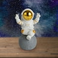 thumbnail image 3 of PVC Spaceman Astronaut Figurine - Modern Desk Decor Collectible Statue for Kids and Adults - Cute Space-Themed Room Ornament, Party Decoration, Cake Topper - 1-Piece Unique Design, 3 of 9