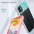 thumbnail image 5 of Phone Case for Samsung Galaxy A04e with Tempered Glass Screen Protector Cover and Camera Cover Slide 360 Full Body Protection Slim Clear Bumper Cell Accessories AO4e A 04e Women Men Sky Blue, 5 of 12