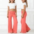 thumbnail image 2 of Wxirdiow Little Girls Clothes Teen Girls Cotton Wide Leg Pants Kids Oversized Casual Lightweight Flowy Pant Watermelon Red Size,9-10 Years, 2 of 8
