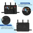 thumbnail image 4 of EP Walker Bag Basket with Cup Holder Suit for Adult Folding Walkers Rollator Organizer Carry Storage Pouch Water-Resistant Armrest Accessories for Seniors, Elderly, Handicap (black), 4 of 14