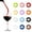 Circle logo ring, variant on WINDLAND 12pc Silicone Drink Identifier Clips For Parties Efficient Nonslip Glass Markers With Multiple Color