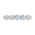 thumbnail image 3 of 1 Carat (ctw) 5-Stone Diamond Wedding Band Ring in 10K Rose Gold (Ring Size 5.5), 3 of 5